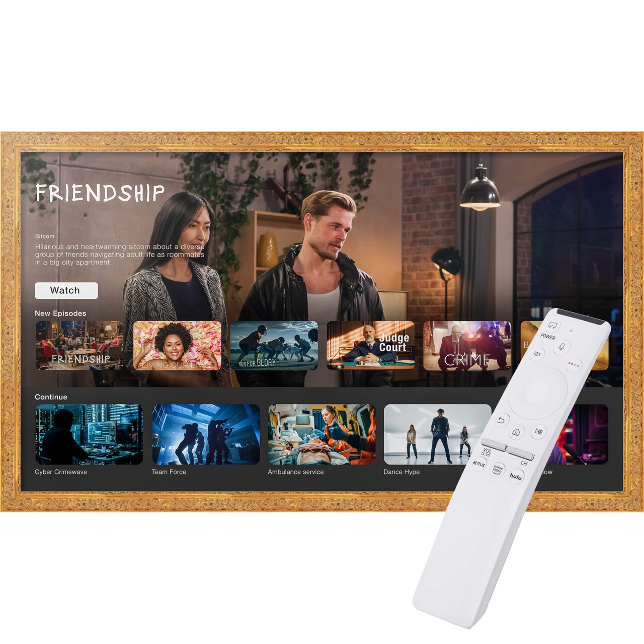 The Samsung Frame TV 50 inch TV Frame, Ornate Frame TV (Fits 2021-2025 Models)